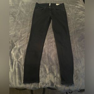 Rag Bone Nina High Rise Skinny Jeans Sz 28X29 Black Slim Pants Designer Cotton